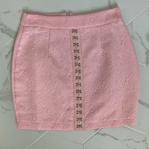 Prettylittlething pink skirt
